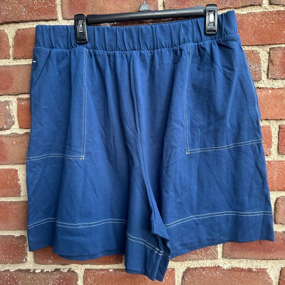 Free People Beach Strada Shorts in Blue Pull On Casual Women’s S NEW - Picture 4 of 5